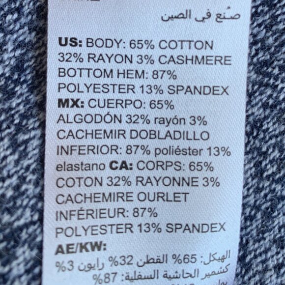 CHICO'S NAVY BLUE LONG SLEEVE SWEATER SIZE LARGE - Picture 6 of 7